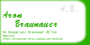 aron braunauer business card